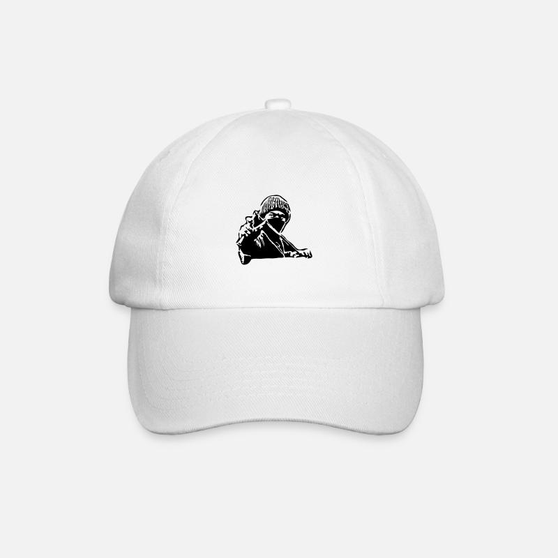 Slingshot Protester - Baseball Cap - white/white