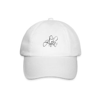Anika Last Name First Name Girl Calligraphy Decor - Baseball Cap - white/white - Front
