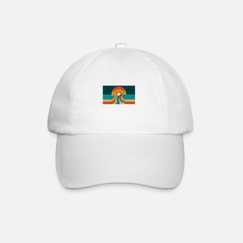 Coucher de soleil rétro 3 - Casquette classique - blanc/blanc