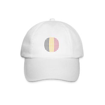 Belgium flag (Dotted) - Baseballkappe - Weiß/Weiß - Vorne