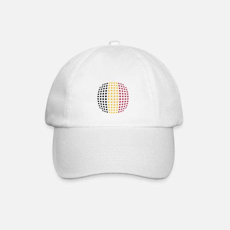 Belgium flag (Dotted) - Baseballkappe - Weiß/Weiß