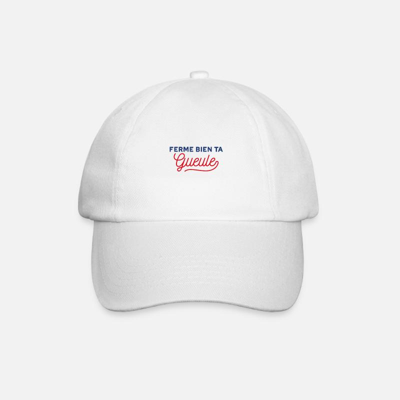 Ferme bien ta gueule - Casquette classique - blanc/blanc