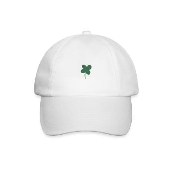 Glück Klee - Baseballkappe - Weiß/Weiß - Vorne