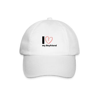 J’aime mon petit ami - Boyfriend Gift Girlfriend - Casquette classique - blanc/blanc - Devant