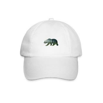 Bear Grizzly Bears Teddy Bear Forest Moonlight - Baseball Cap - white/white - Front