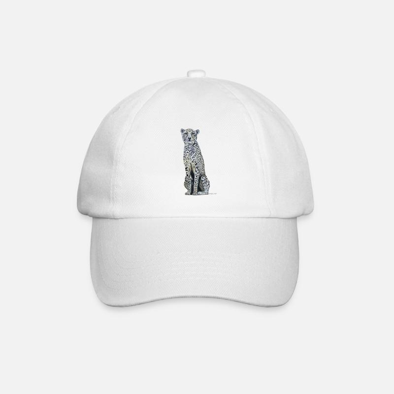 Gepard / Cheetah - Baseballkappe - Weiß/Weiß