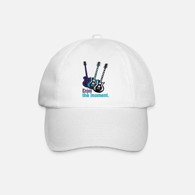 Guitares électriques avec dire Profitez du moment. - Casquette classique - blanc/blanc