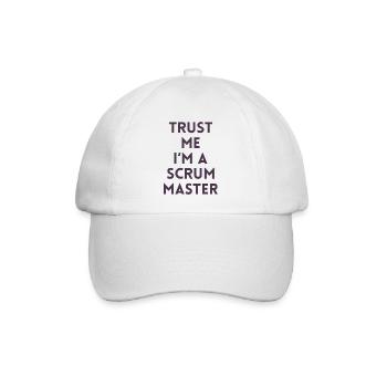 Trust me I'm a scrum master Geschenk Computer Code - Baseballkappe - Weiß/Weiß - Vorne