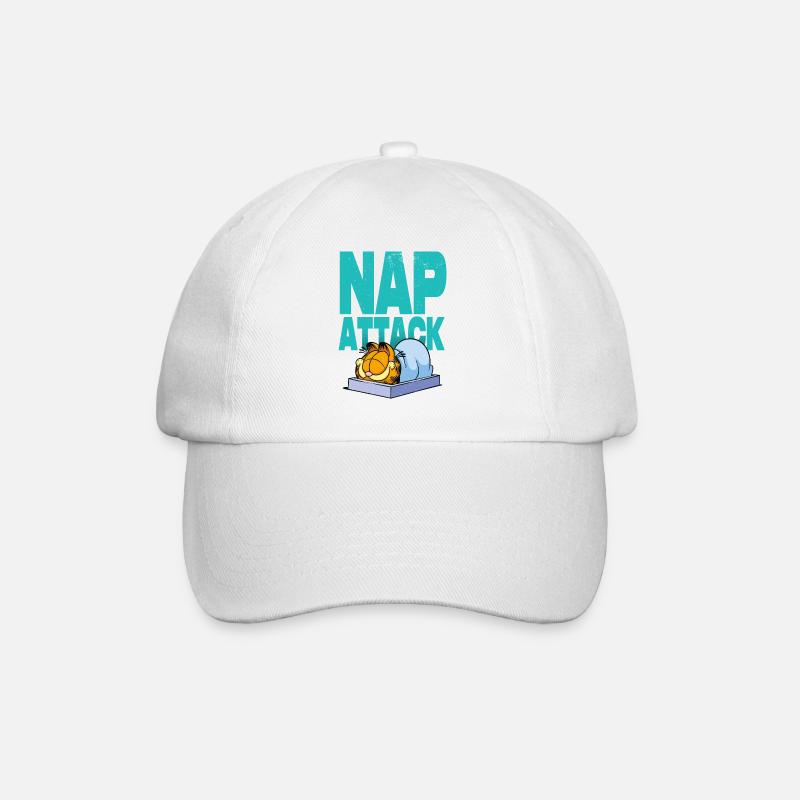 Garfield Mittagsschlaf Nap Attack - Baseballkappe - Weiß/Weiß