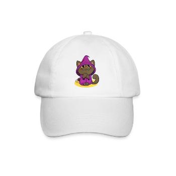 Halloween Katze - Baseballkappe - Weiß/Weiß - Vorne