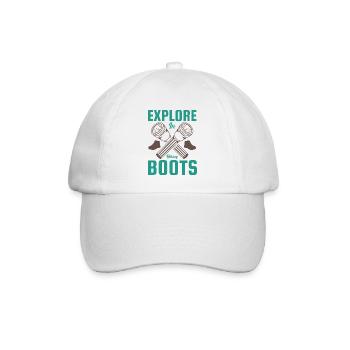 Hiking Mountaineering Mountains Forests Nature - Baseball Cap - white/white - Front