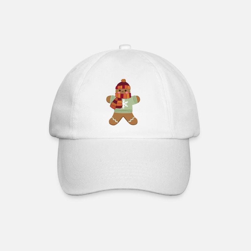 Lebkuchenmann - Baseballkappe - Weiß/Weiß