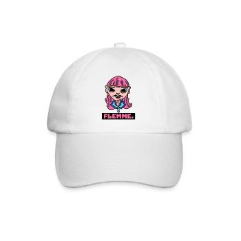 Logo marque Flemme. - Casquette classique - blanc/blanc - Devant