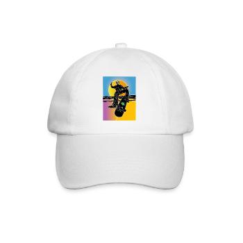 Skater au coucher du soleil - Casquette classique - blanc/blanc - Devant