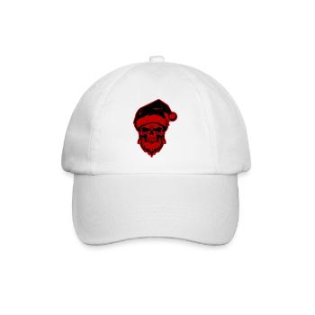 Santa Claus Skull - Baseball Cap - white/white - Front