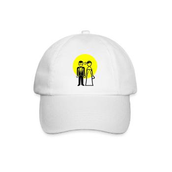 Couple de mariage, couple marié, mariée, marié - Casquette classique - blanc/blanc - Devant
