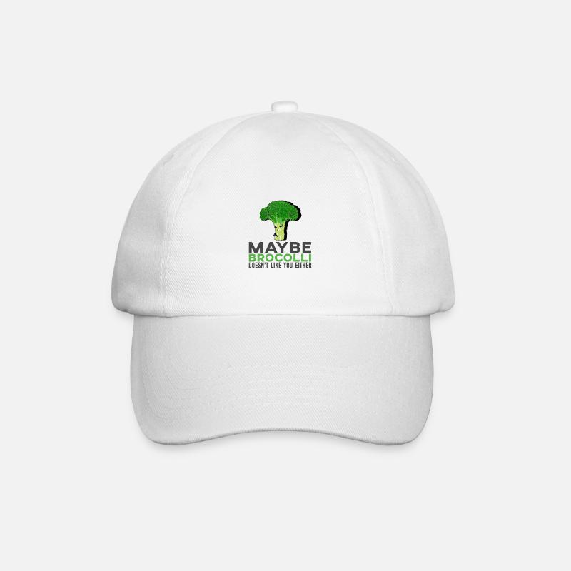 Eat broccoli - Baseball Cap - white/white