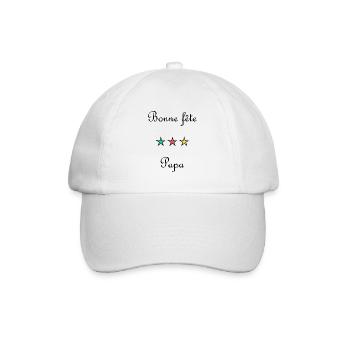 FÊTE DES PÈRES.BONNE FÊTE PAPA. PAPA. BONNE FÊTE - Casquette classique - blanc/blanc - Devant