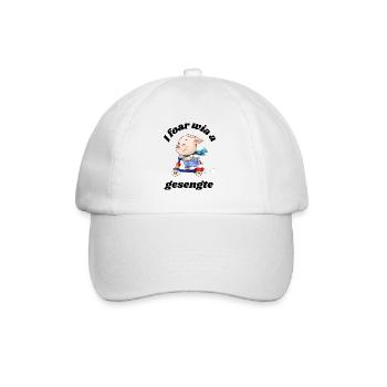 gsengte Sau - Bavarian saying - Baseball Cap - white/white - Front