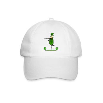 Schaf plays flute - Baseball Cap - white/white - Front