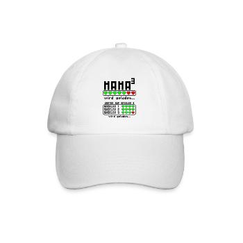Drillingsmama werdene Mama Hoch 3 Drillinge - Baseballkappe - Weiß/Weiß - Vorne