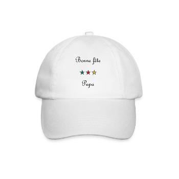 BONNE FÊTE PAPA. PAPA. FÊTE DES PÈRES. BONNE FÊTE - Casquette classique - blanc/blanc - Devant