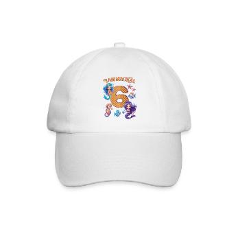 Mermaid Anniversaire 6 ans - Casquette classique - blanc/blanc - Devant