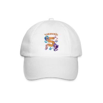 Mermaid Birthday 5 years - Baseball Cap - white/white - Front