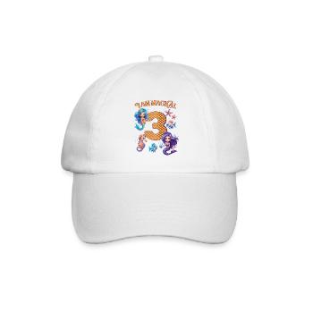 Mermaid Anniversaire 3 ans - Casquette classique - blanc/blanc - Devant