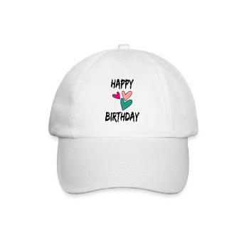 HAPPY BIRTHDAY. HAPPY BIRTHDAY. BIRTHDAY. - Baseball Cap - white/white - Front