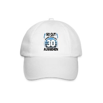 Geburtstag 30 Jahre So gut aussehen Retro Vintage - Baseballkappe - Weiß/Weiß - Vorne