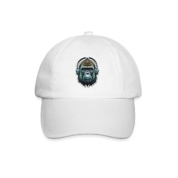Musique de gorille - Casquette classique - blanc/blanc - Devant