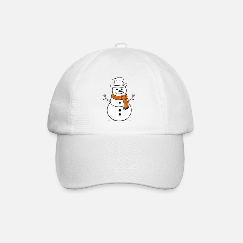 Schneemann Winter - Baseballkappe - Weiß/Weiß