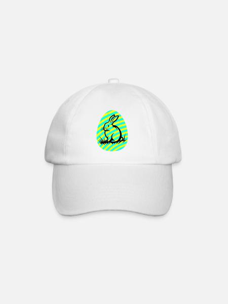 Hase Ostern Icon - Baseballkappe - Weiß/Weiß