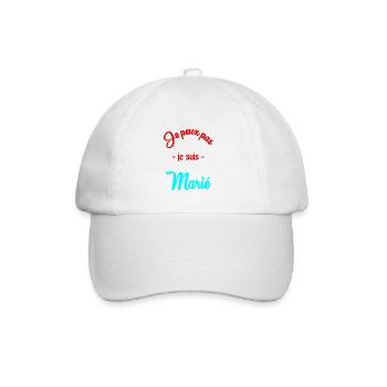 JE PEUX PAS. MARIE. FUTUR MARIE. - Casquette classique - blanc/blanc - Devant