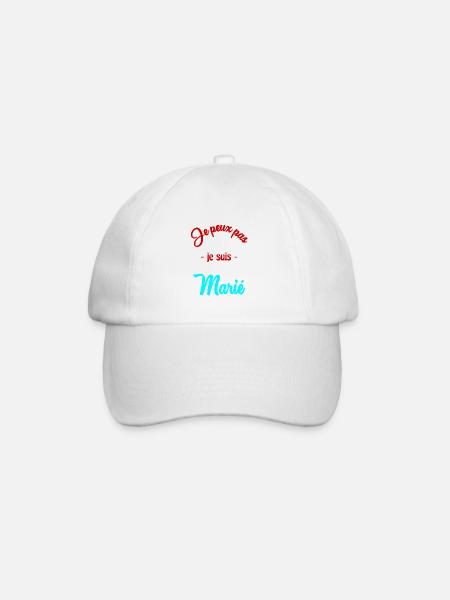 JE PEUX PAS. MARIE. FUTUR MARIE. - Casquette classique - blanc/blanc