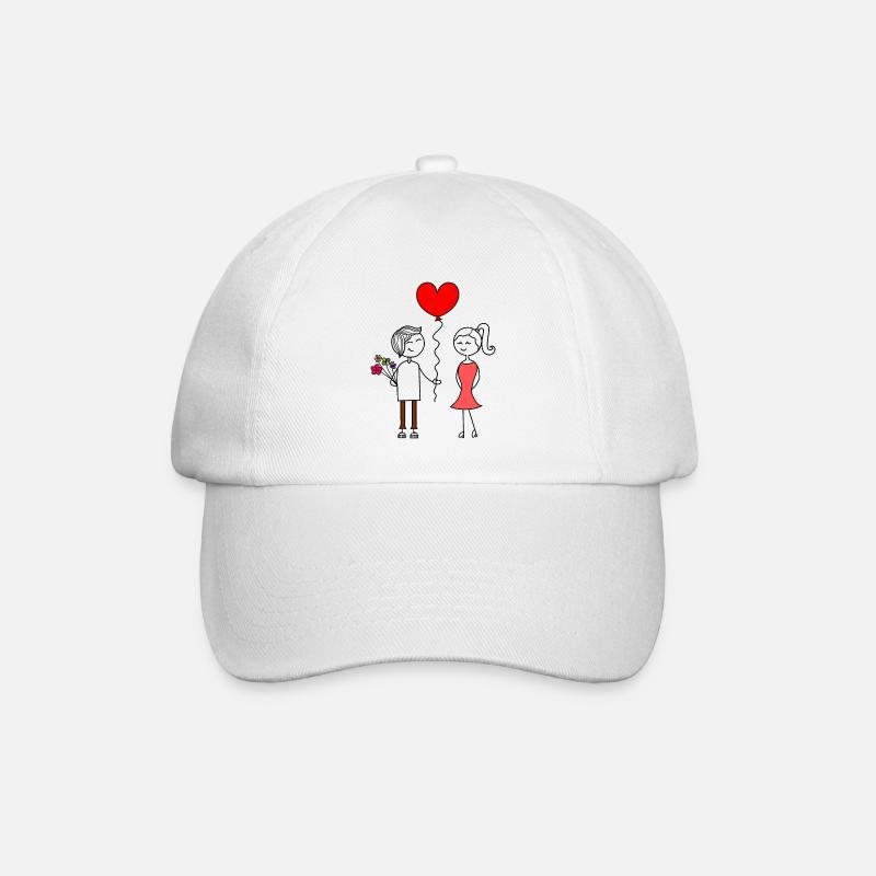 Valentinstag Schatz - Baseballkappe - Weiß/Weiß