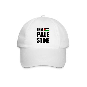Free palestine - Baseballkappe - Weiß/Weiß - Vorne