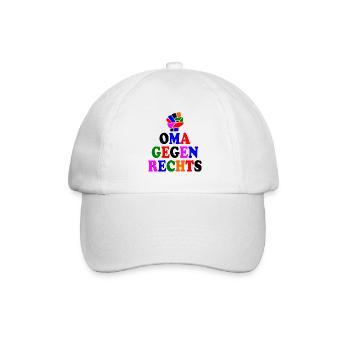 Oma gegen rechts - Baseballkappe - Weiß/Weiß - Vorne