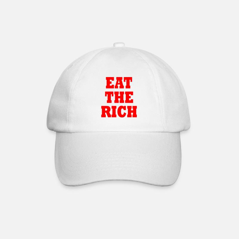 Eat the rich - Baseballkappe - Weiß/Weiß