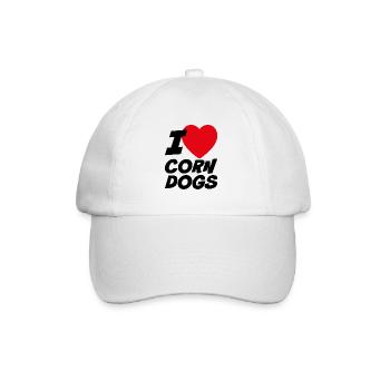 J’adore les chiens de maïs - Casquette classique - blanc/blanc - Devant