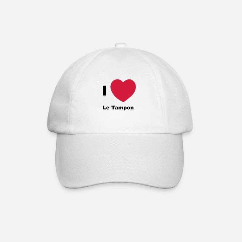 Ich liebe den Tampon - Baseballkappe - Weiß/Weiß