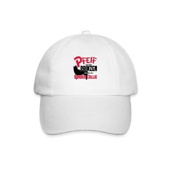 Hundeshirt: Ich nehm den Border Collie - Baseballkappe - Weiß/Weiß - Vorne