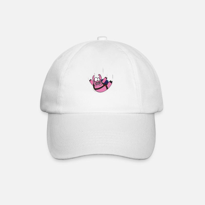 Poops "Freifall" - Baseball Cap - white/white