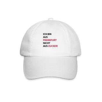 Ich bin aus Frankfurt #Stadtgeschenke - Baseballkappe - Weiß/Weiß - Vorne