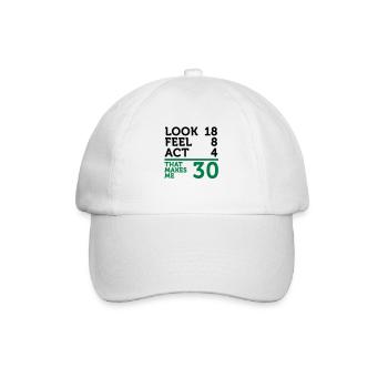 Ich bin 30 Jahre alt, aber.... - Baseballkappe - Weiß/Weiß - Vorne