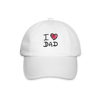 i_love_dad__f2 - Casquette classique - blanc/blanc - Devant