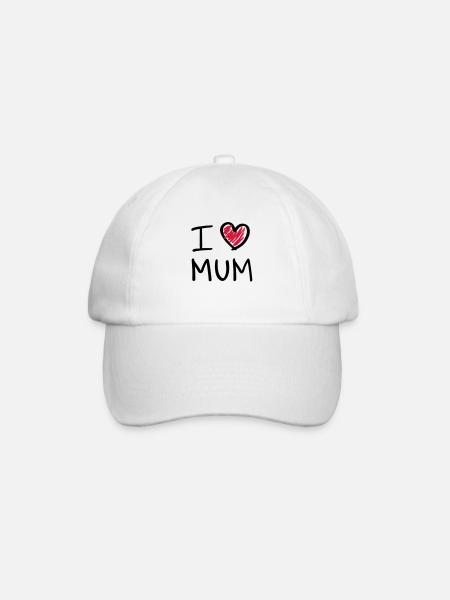 i love maman - Casquette classique - blanc/blanc