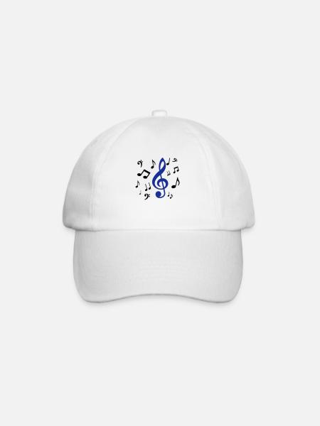 noten - Baseballkappe - Weiß/Weiß