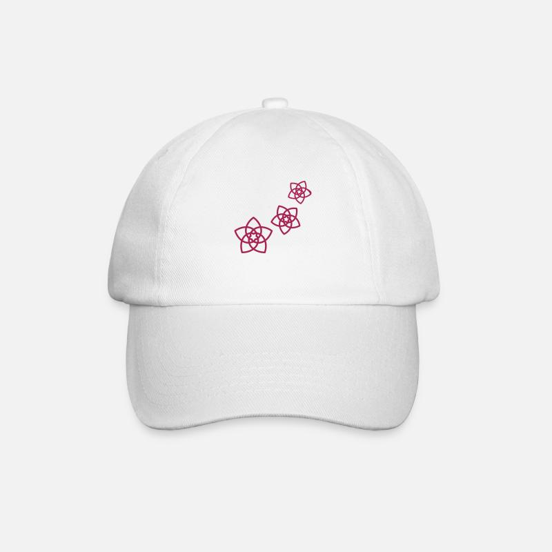 Venusblumen Vektor - Blumen der Liebe, c, - Baseballkappe - Weiß/Weiß